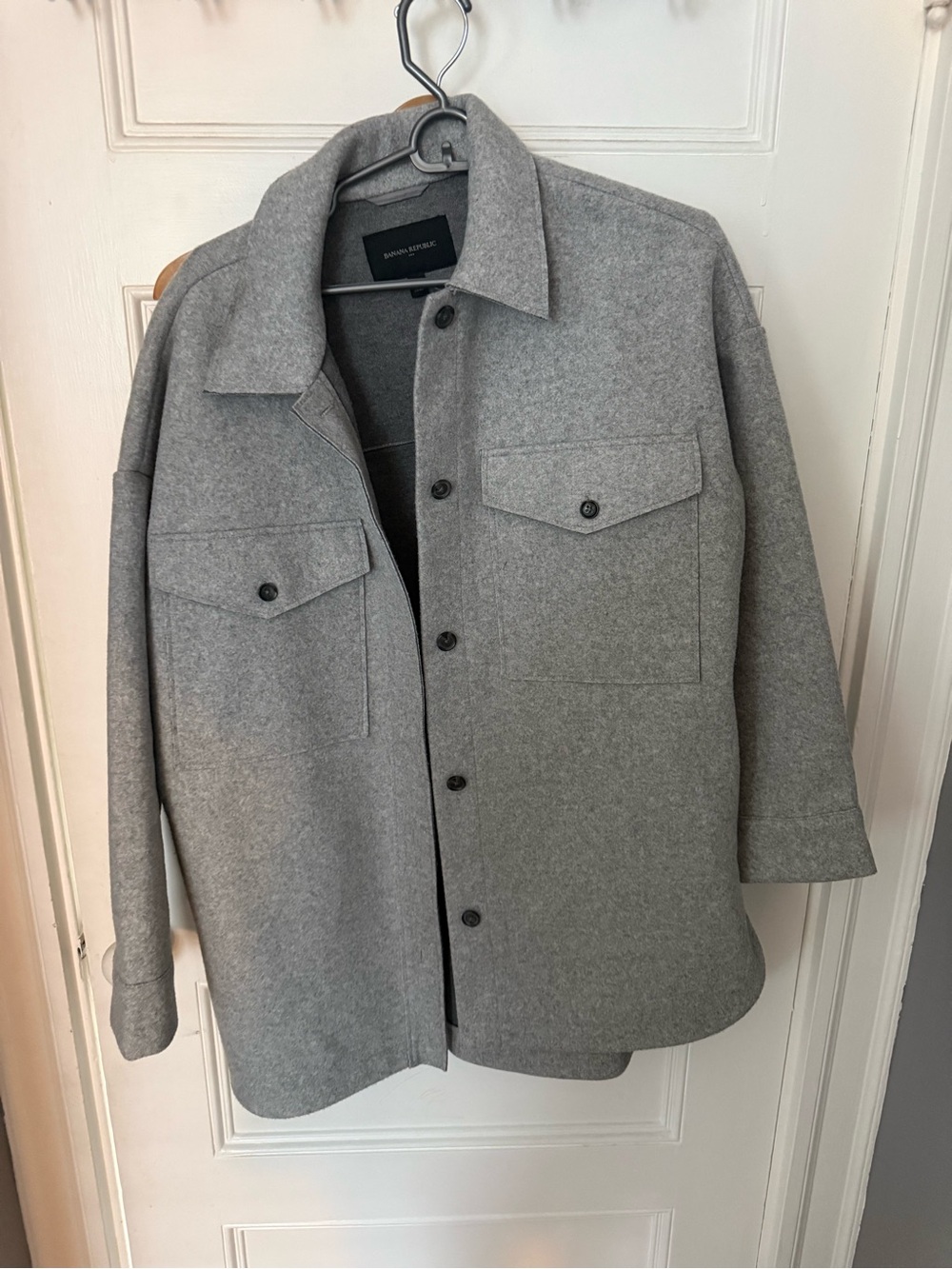 Banana Republic Gray Wool Utility Jacket